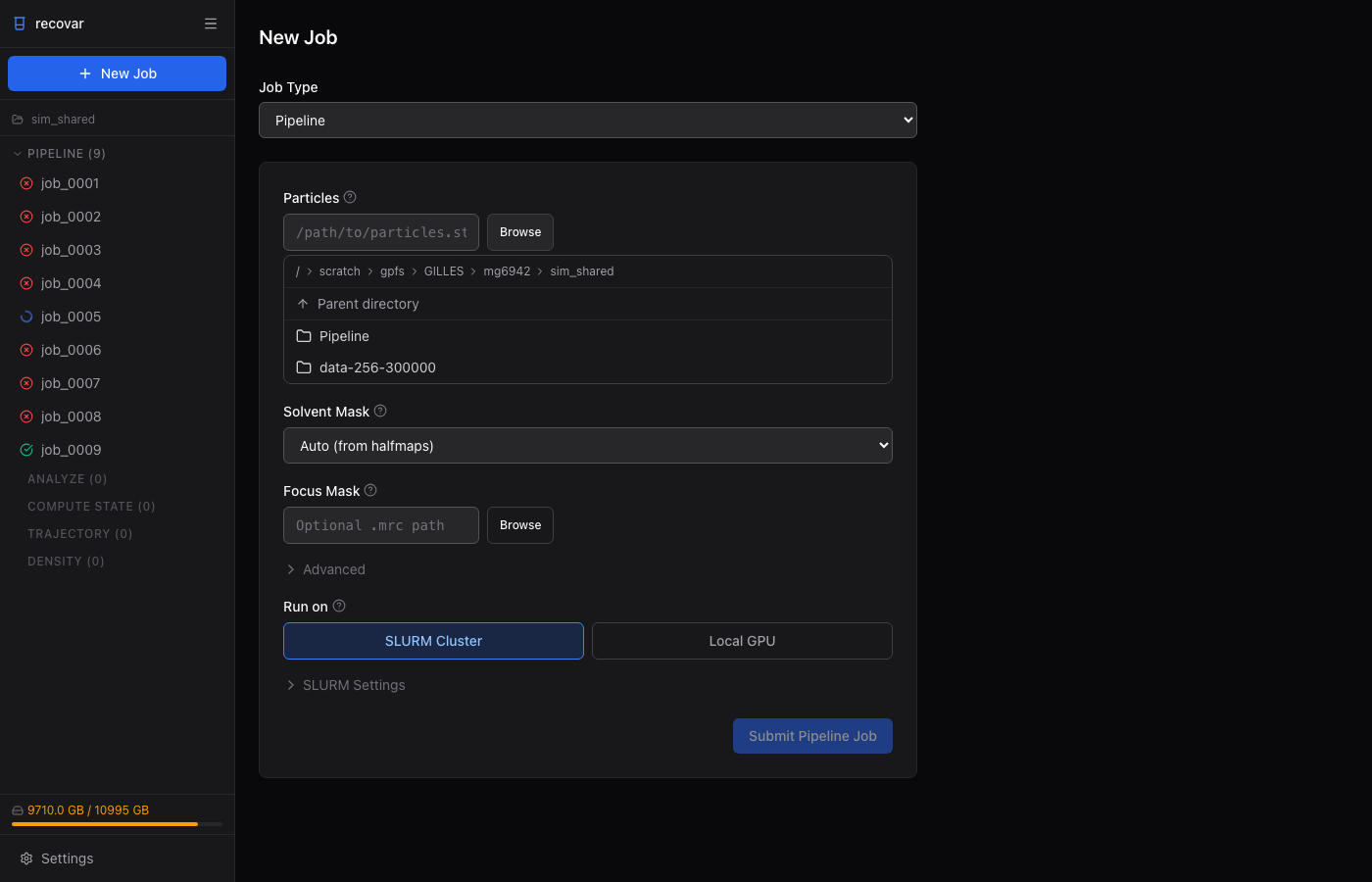 The GUI file browser