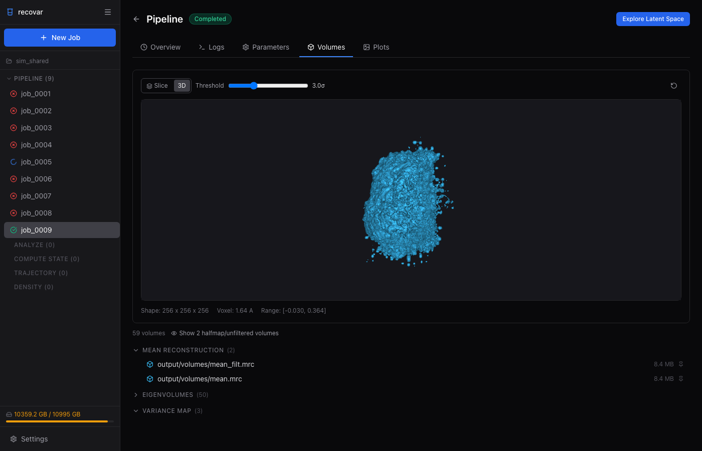 3D volume viewer in the GUI